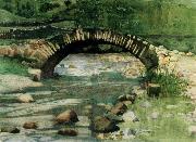 William Stott of Oldham A Bridge oil on canvas